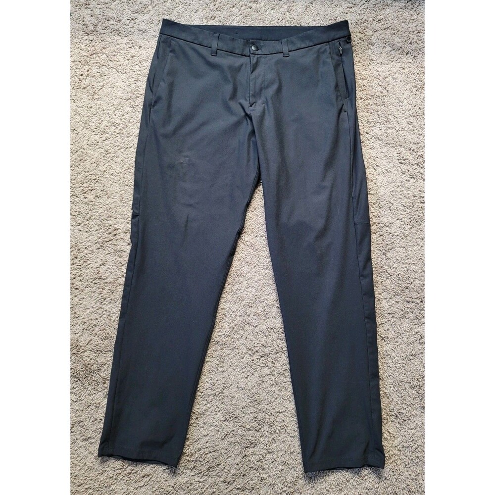 Lululemon ABC Commission Mens 38X30 Black Slim Fit Warpstreme Pants LM5AF2S